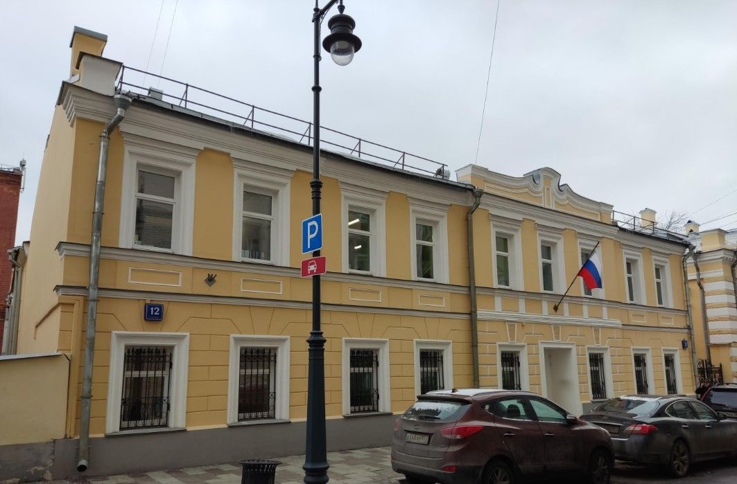 фасад дома, здание по адресу г Москва, Калашный пер, д 12 стр 2